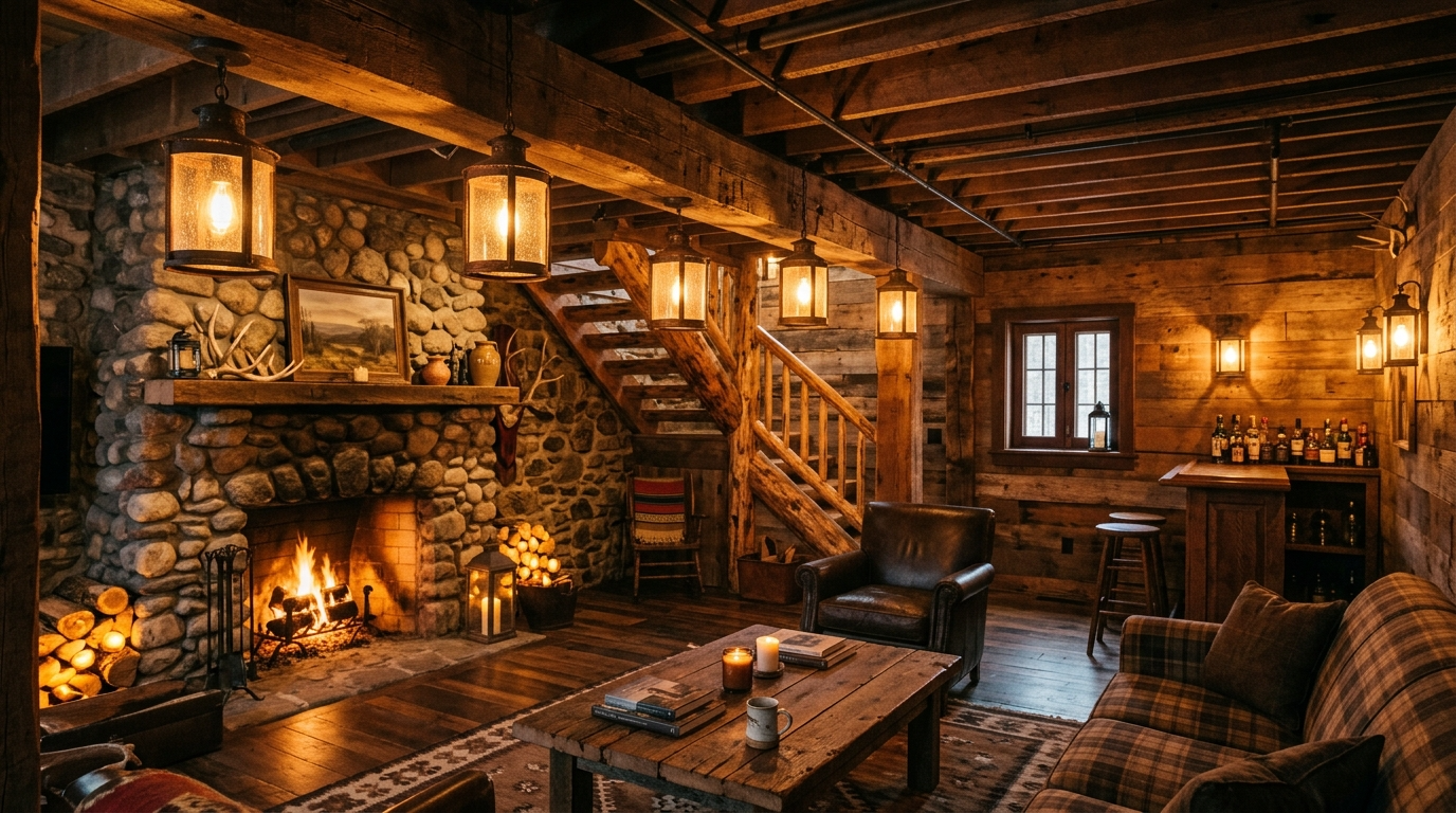 Create a cozy lounge setup with comfortable seating